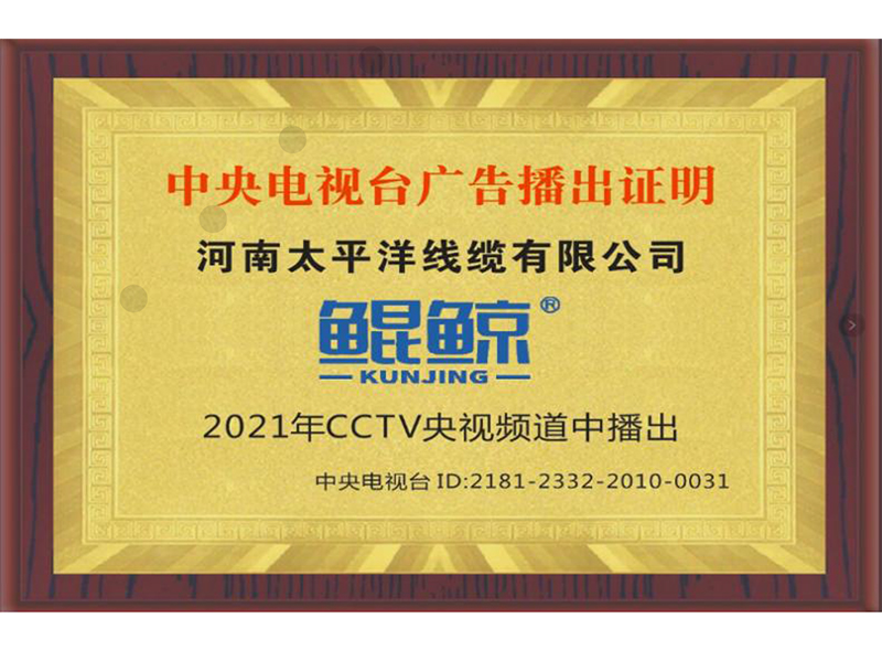 中央電視臺(tái)廣告播出證明